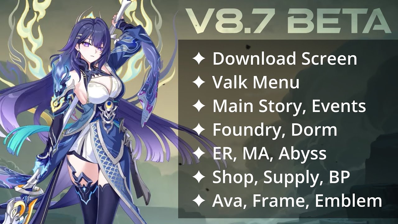 V8.7 Beta - Anything New