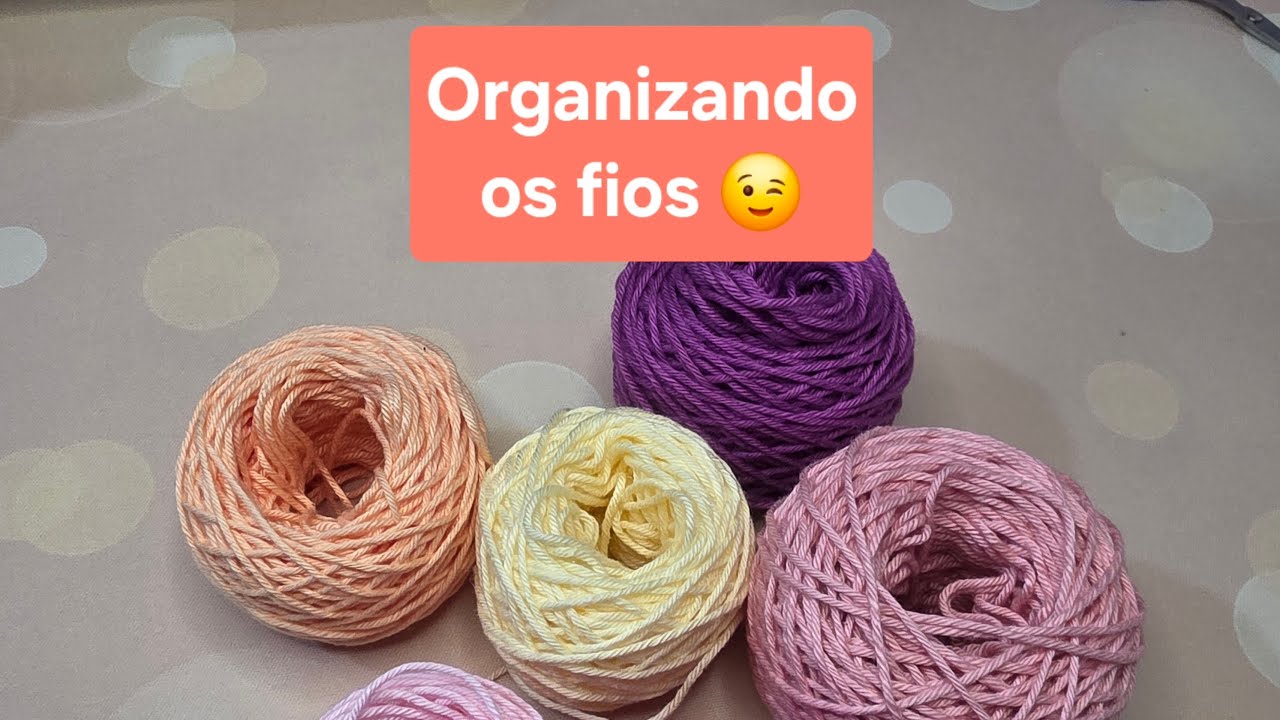 Ao vivo! Organizando os fios! Adoro! 