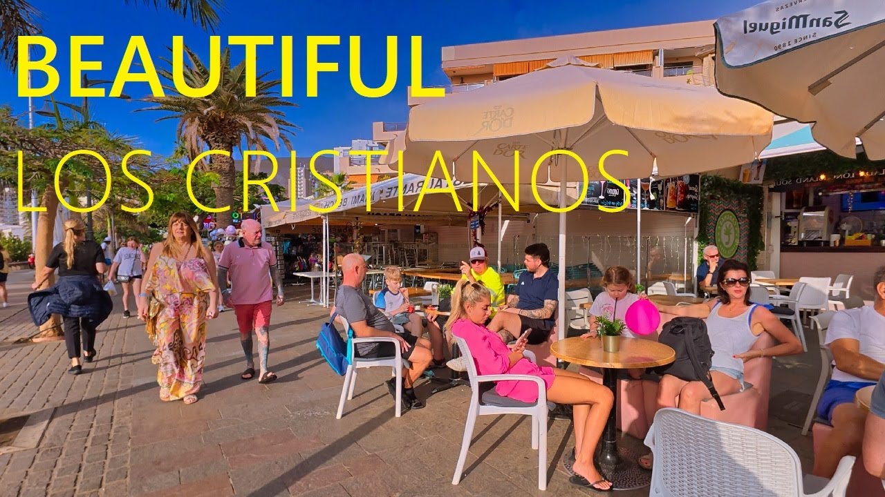 Los Cristianos TENERIFE Spain 2025 🇪🇸 🔴 NEW Walking Tour in Canary Islands [4K UHD]