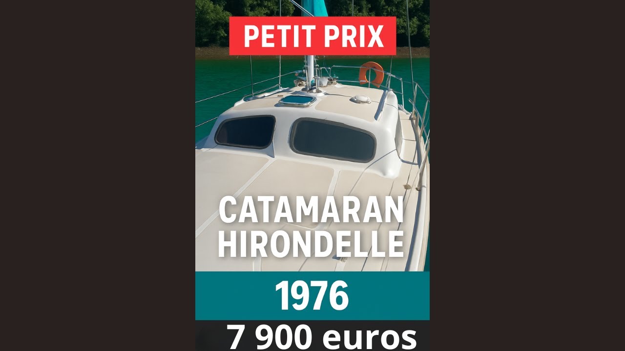 🌊 Incroyable Catamaran Vintage Hirondelle à moins de 8 000€ , avec mouillage!