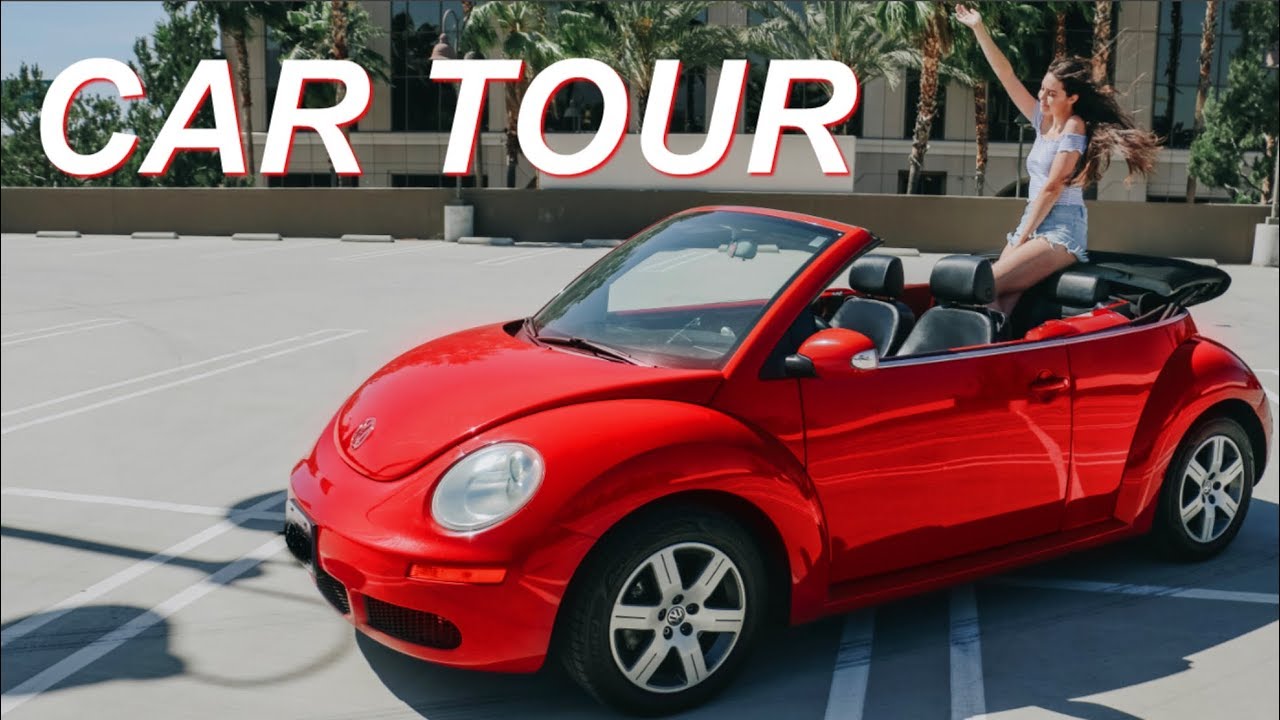 CAR TOUR // WHAT'S IN MY CAR? VW BUG // addy and abbie