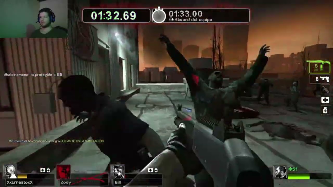 Left 4 dead 2 supervivencia en la grua y en la azotea
