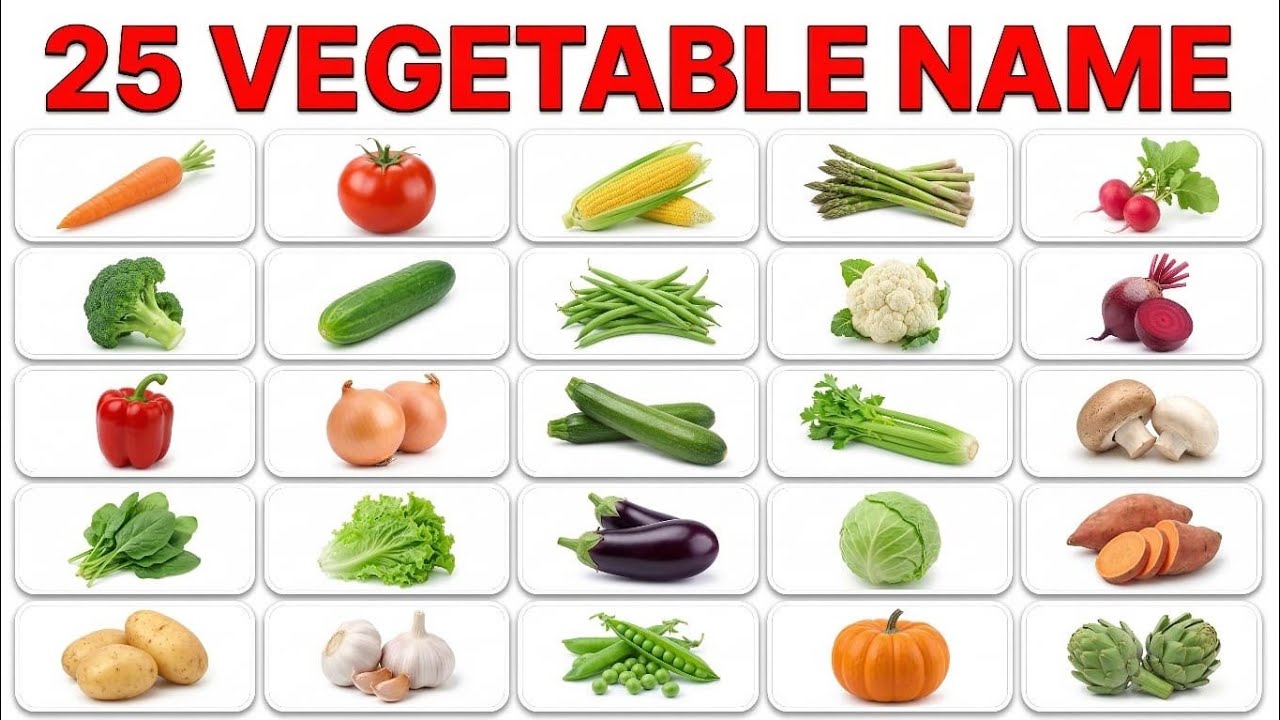 20 Vegetable Names in  for Kids| Learn Vegetables|vegetable#vagetables#creativeknowledgewings 
