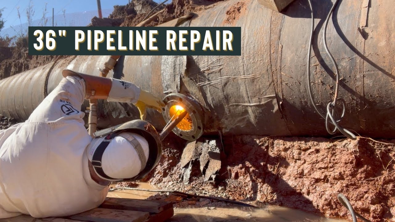 Welding Repair On 36" Water Pipeline