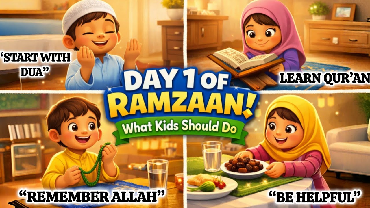 Ramzaan Day 1 for Kids | Learn Fasting, Zikr & Good Manners @ilmiToonz 