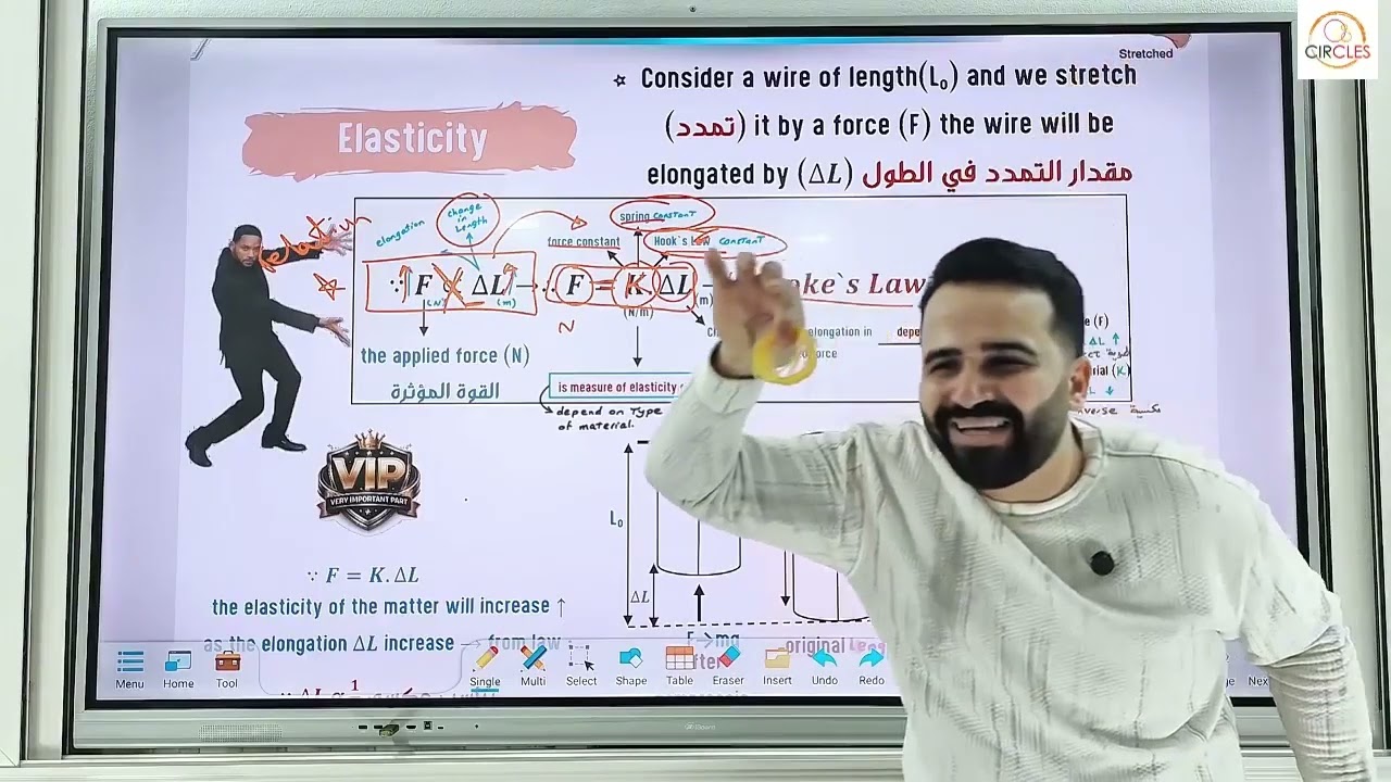 المحاضره الأولي  Physics Chapter Elasticity  لطب أسنان اسكندريه والجامعات الأهليه مع دكتور جلهوم
