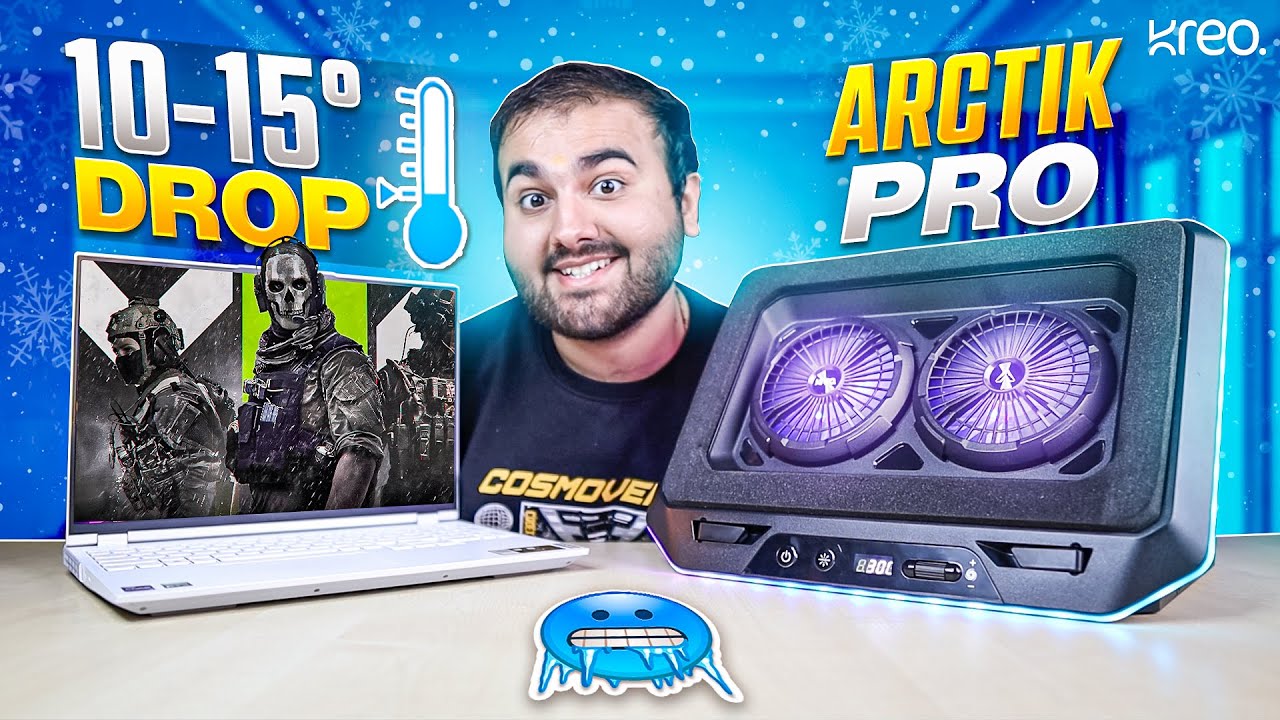 Does Cooling Pad Makes Sense ?? 🤔 - KREO Arctik Pro Laptop Cooler