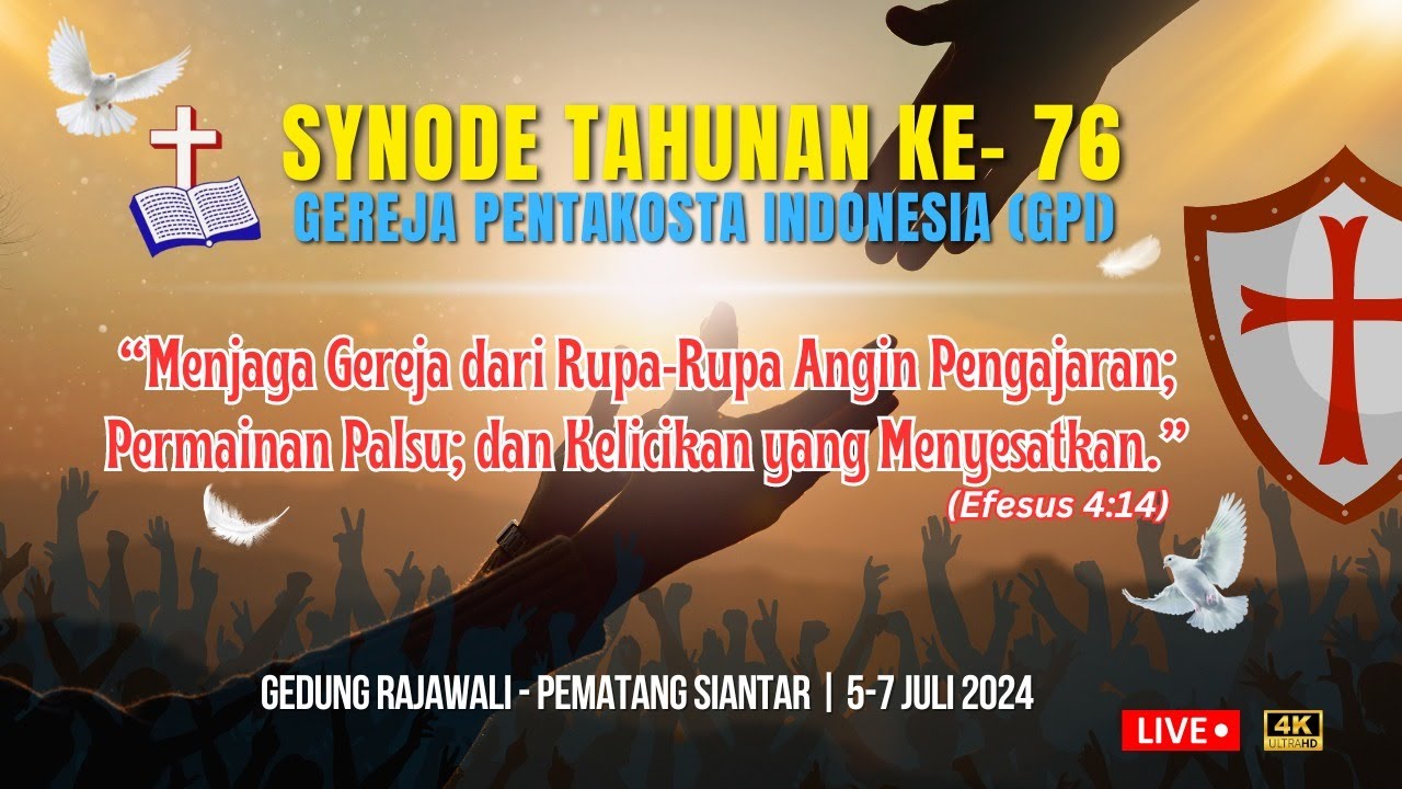 IBADAH KKR MALAM KE-3 SYNODE TAHUNAN GEREJA PENTAKOSTA INDONESIA | SABTU, 6 JULI 2024