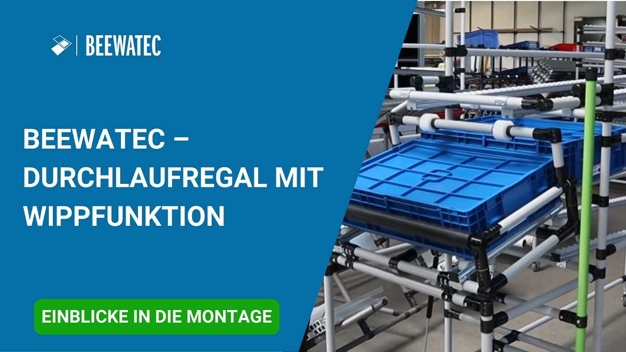 BEEWATEC – Durchlaufregal mit Wippfunktion | Flow rack with rocker function