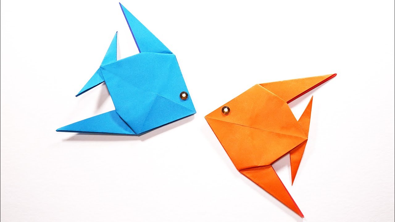 Origami Fish - Paper Folding / Papier Falten / 종이접기 - Paper Crafts 1101 Origami