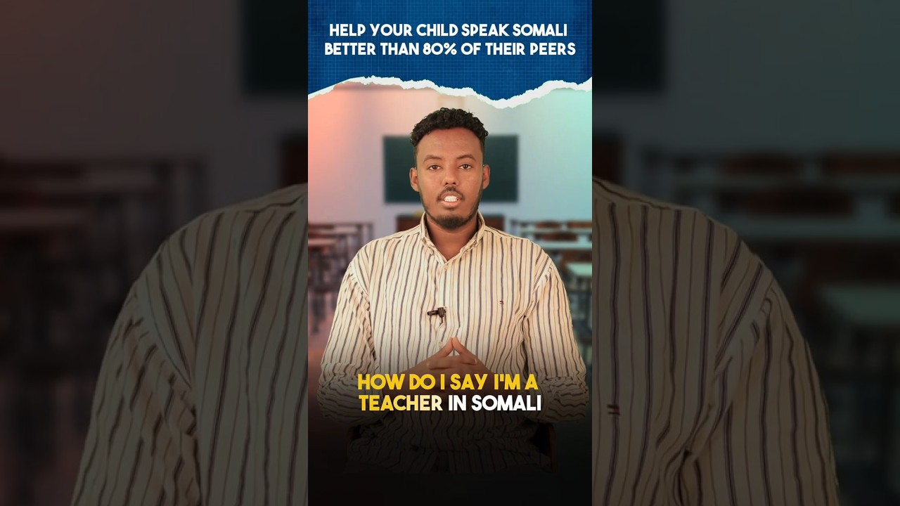 How to say ‘I'm a teacher’ in Somali 