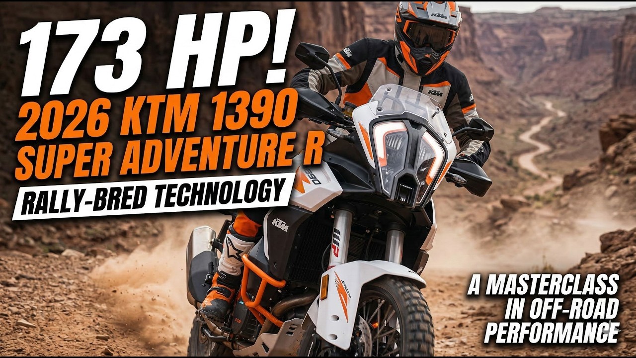 KTM 1390 Super Adventure R 2026 года; Мастер-класс по раллийным технологиям мощностью 173 лошадин...