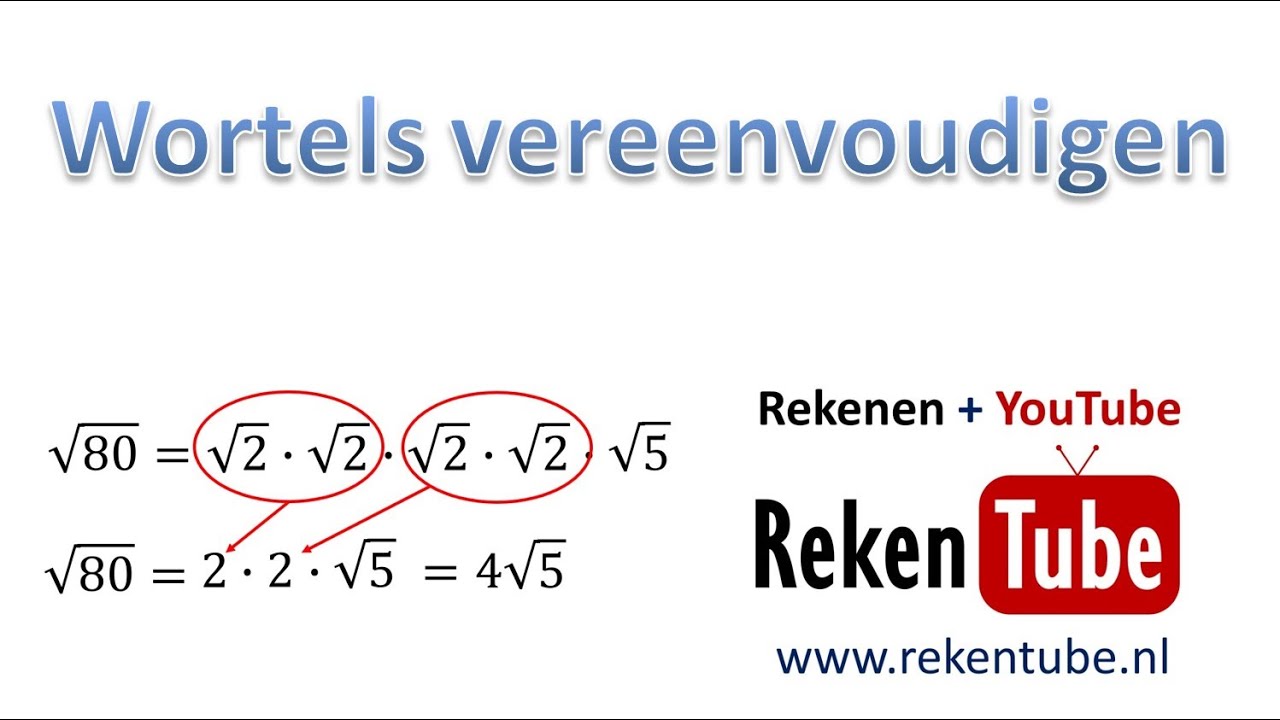 Uitleg wortels vereenvoudigen