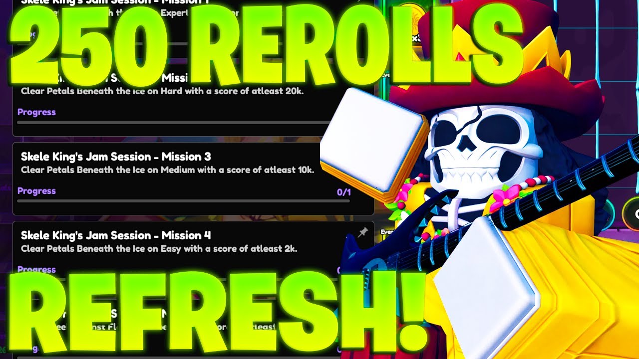 How To Get 250 Rerolls With The REFRESHED SkeleKing’s Jam Event | Anime Vanguards!