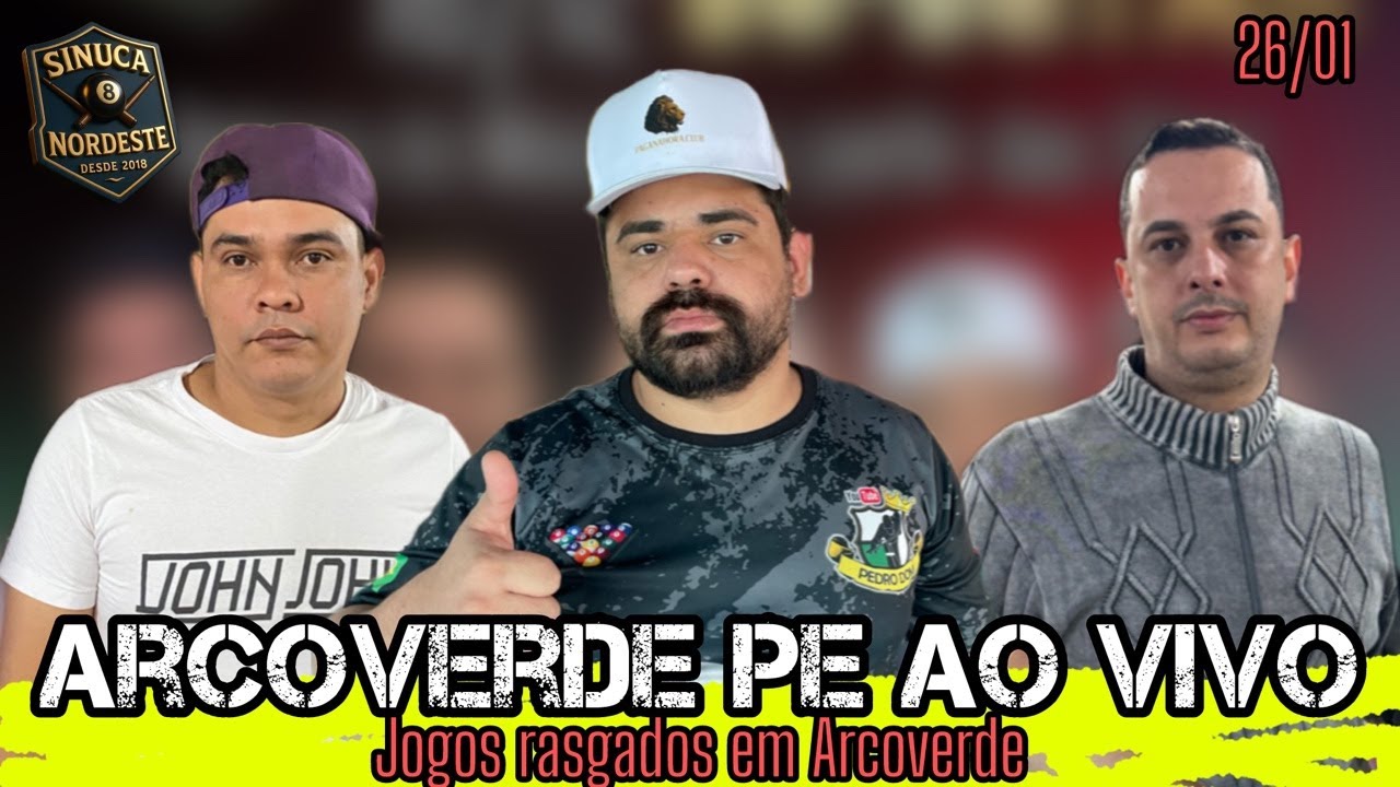 JOGOS RASGADOS EM ARCOVERDE PE 26/01 #aovivo #sinuca #sinucanor