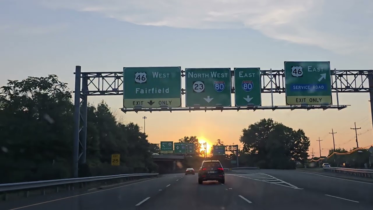 Wayne, NJ Spaghetti Bowl full loop (I-80 WB - Exit 53)