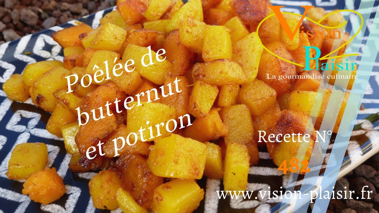 Réaliser une poêlée de butternut et potiron