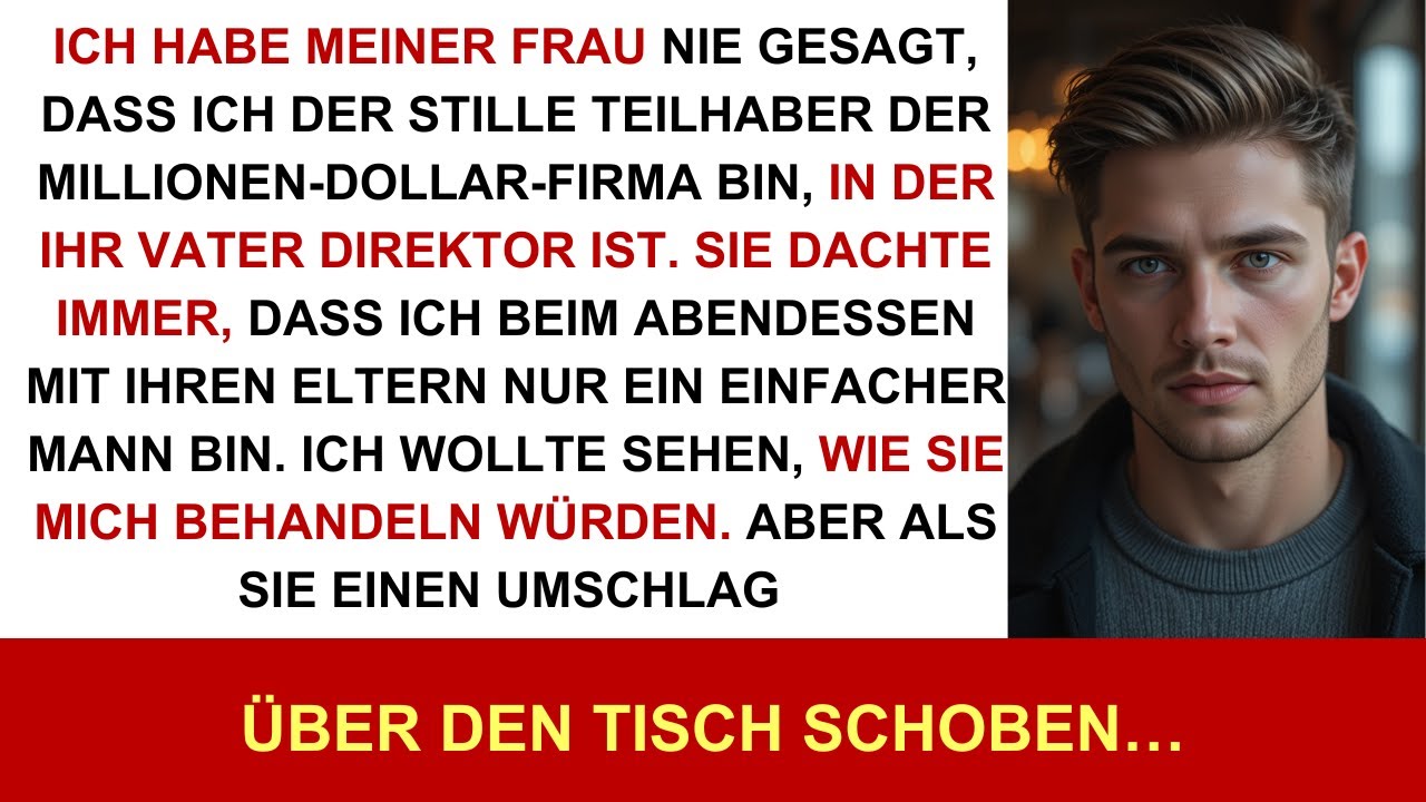 Ich verschwieg meiner Frau, dass ich das Firmenimperium besitze, in dem ihr Vater arbeitet.