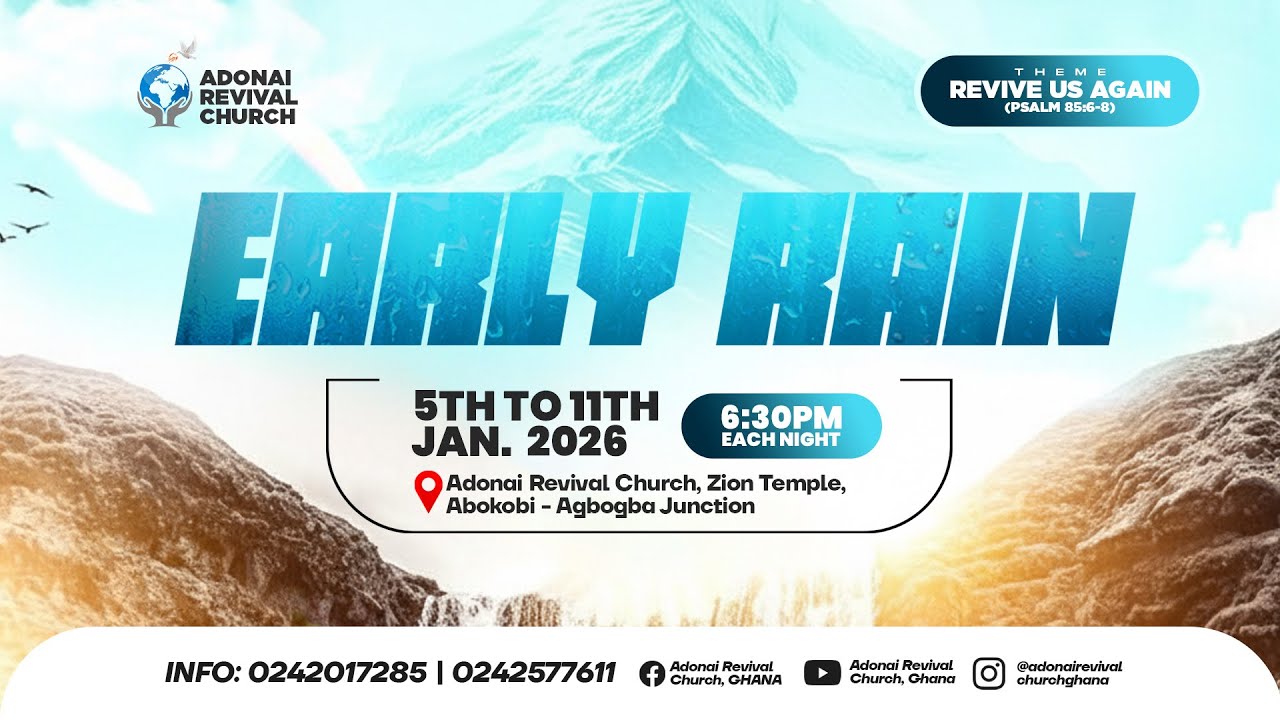 EARLY RAIN All night Service Live from Adonai Revival Church