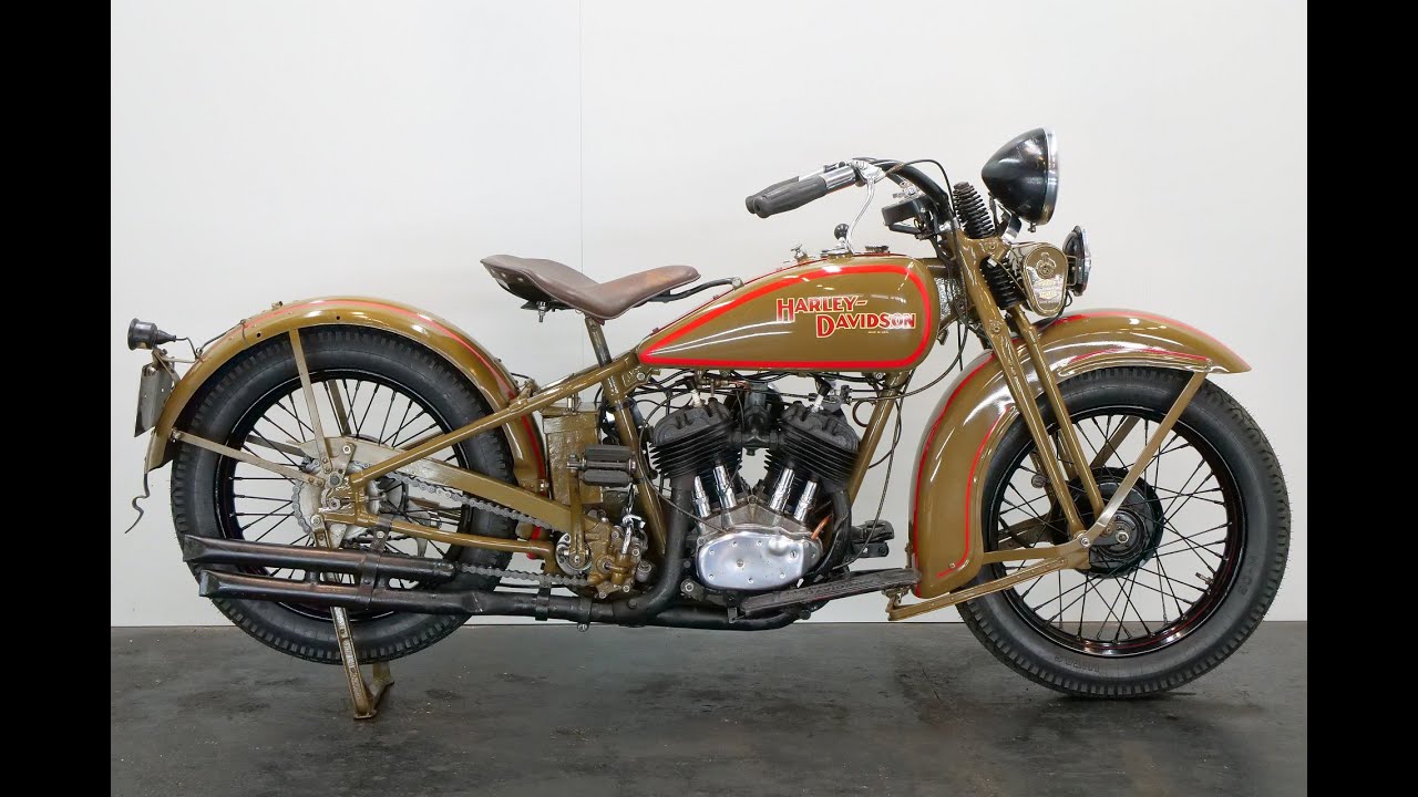 Harley Davidson Model DL 1931 750cc 2 cyl sv - start up