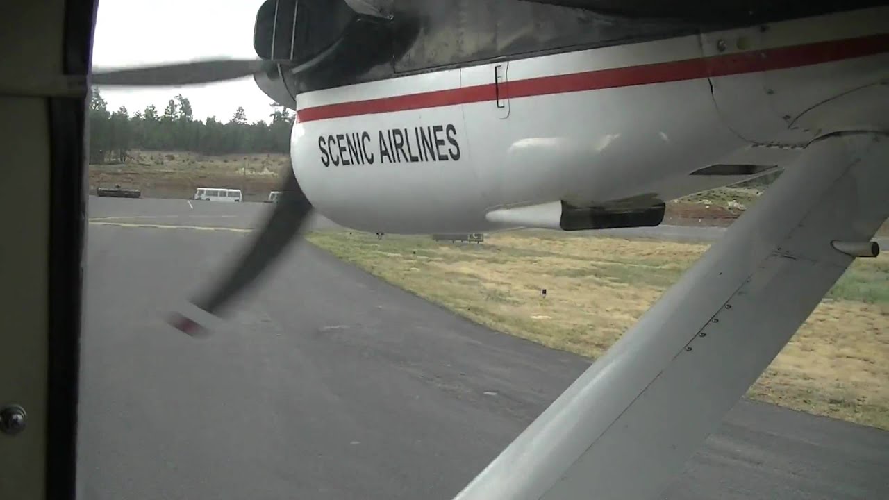Papillon Scenic Airlines nose down decent landing