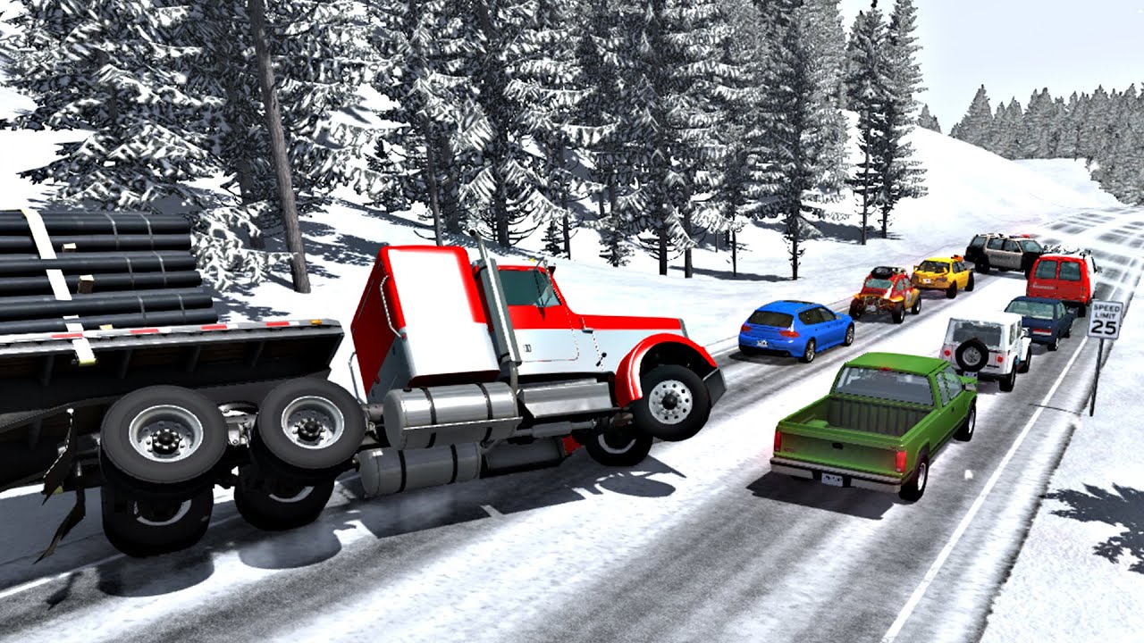 ОТКАЗАЛИ ТОРМОЗА НА СПУСКЕ - BeamNG