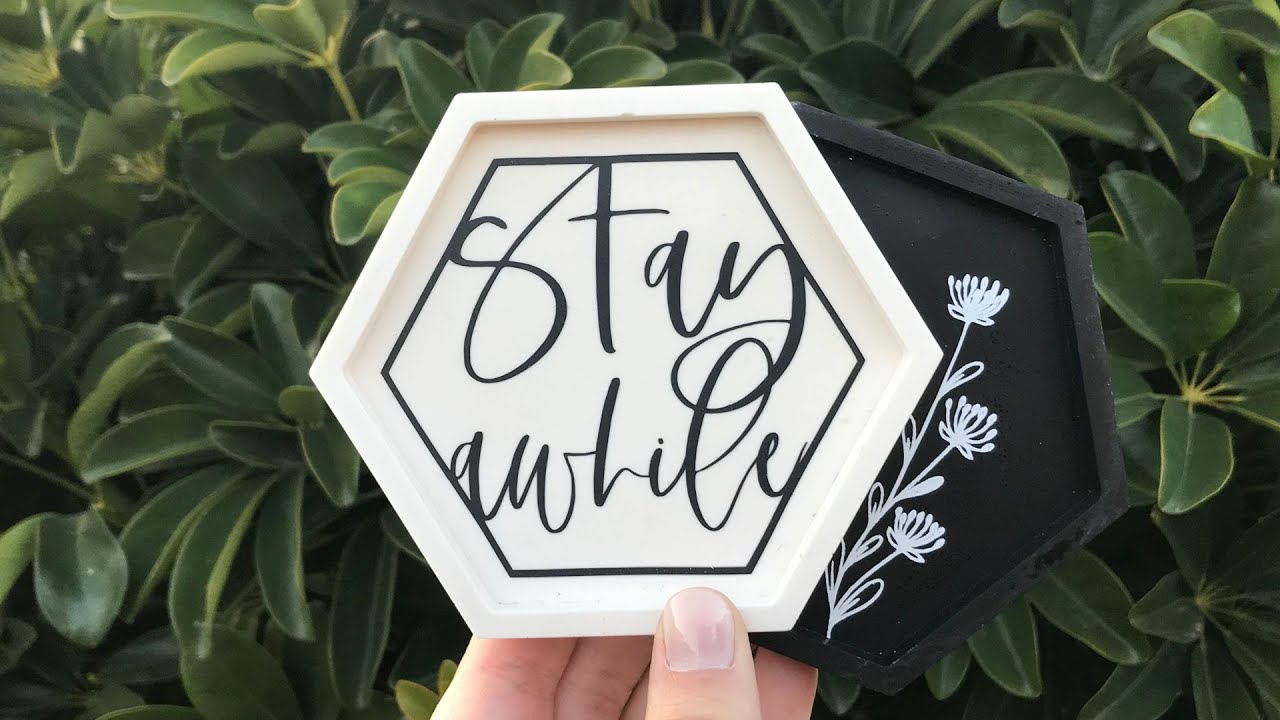 How I Add Vinyl Decals To My Jesmonite Pieces + How I Seal My Art