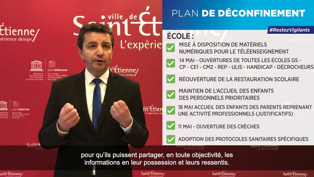 Plan de déconfinement de la Ville de Saint-Étienne