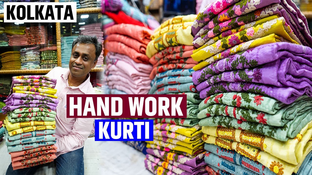 Hand Work Kurti, Three Piece Manufacturer and Wholesaler in Barabazar, kolkata