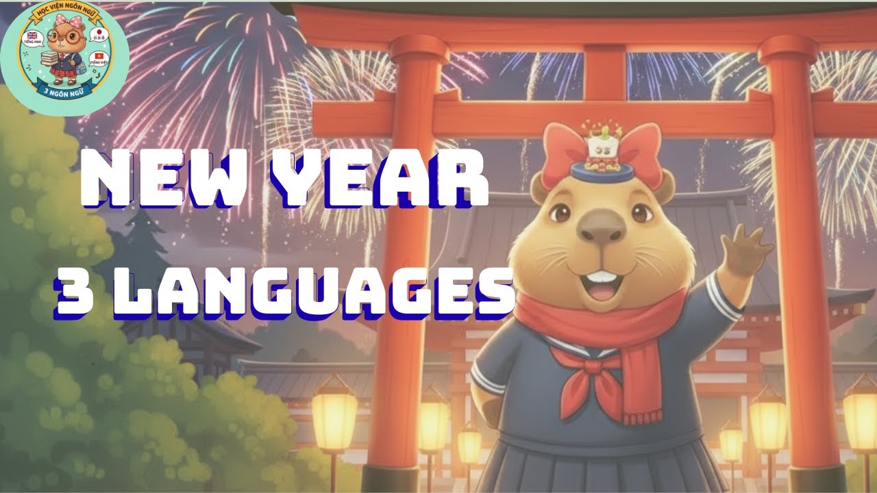 Happy New Year in 3 Languages 🇯🇵-🇺🇸-🇻🇳 | Capy Chan New Year Trip