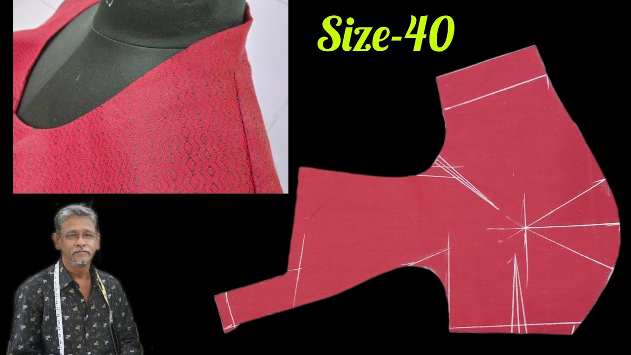 40-size high neck blouse Cutting/The  pattern/institute......✂️✂️✂️✂️✂️