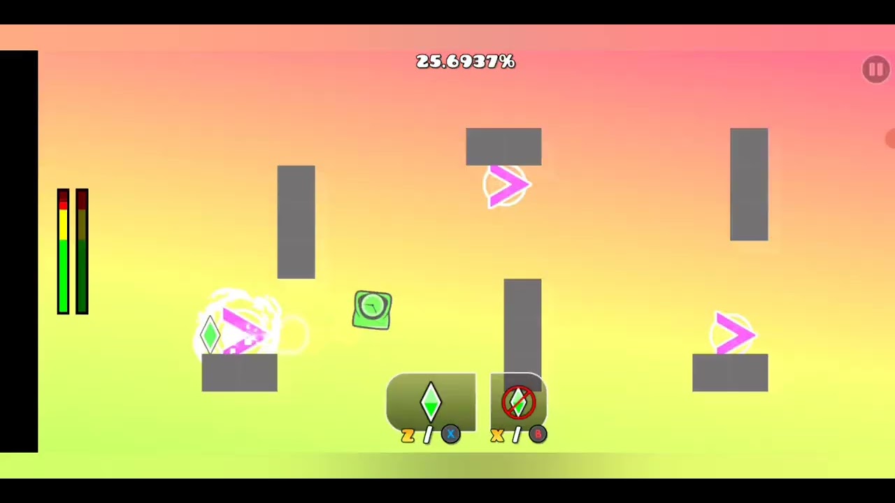 Geometry Dash: got progress in Eon (practice mode)