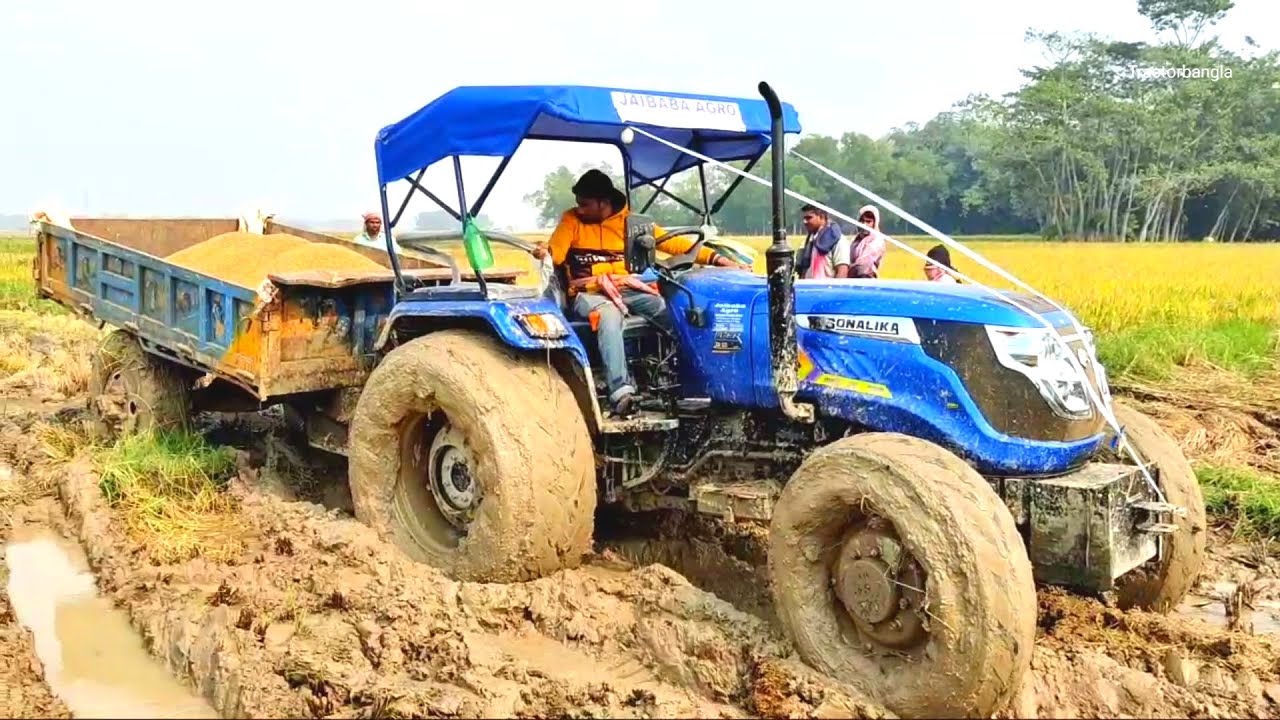 Discover the Power and Performance of Sonalika Tiger Di 55 4Wd Tractor Trolley