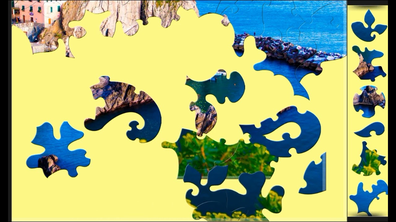 Cinque Terre Italy❤️😊 jigsaw puzzle🧩🧩 \\ @funpuzzle1122 