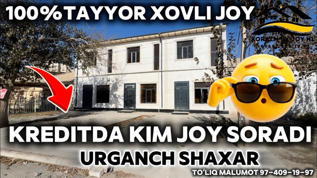 Urganch shaxar sodat toy xona yonida 2-qavatli xovli joy zudlik bn sotiladi arzon 100%tayyor 
