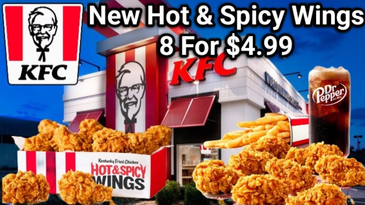 KFC New Hot & Spicy Wings (Limited Time) 8 For $4.99