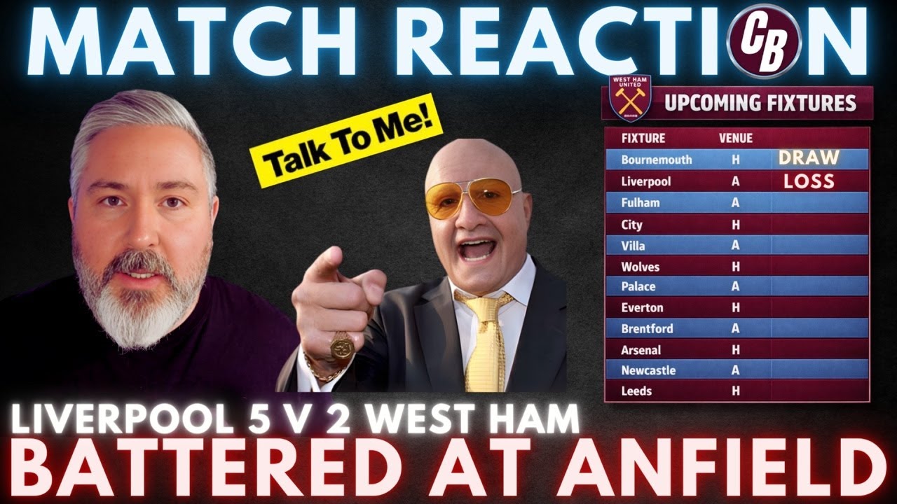 Live Match Reaction | Liverpool 5 v 2 West Ham | Back To Begging Other Clubs Lose