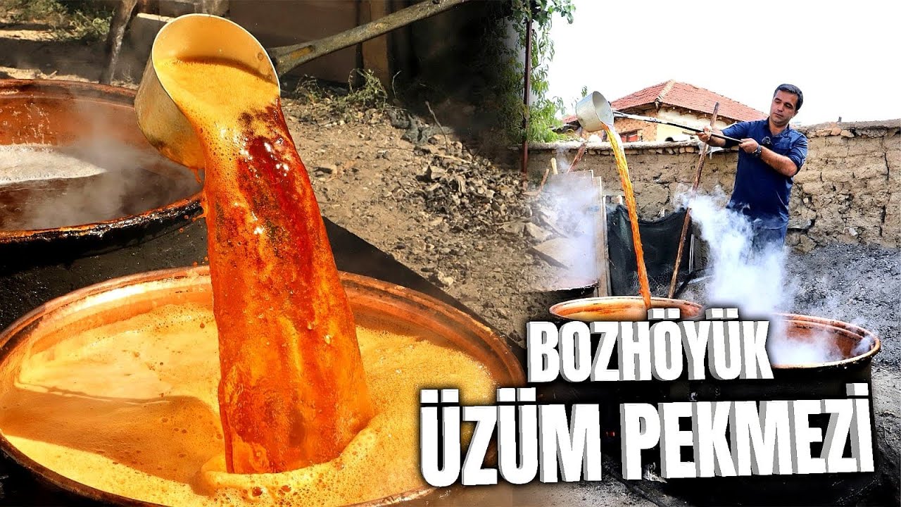 Eski Usul Üzüm Pekmezi İşte Böyle Yapılır ! Bağ Bozumu, Çiğneme, Kaynatma, Yapım Aşamaları..