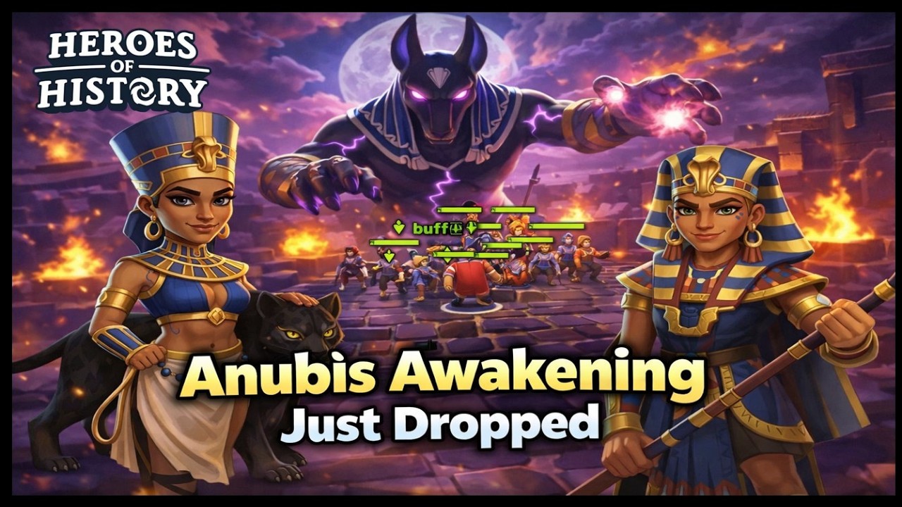 Anubis Awakening Just Dropped! Free Legendary Hero! New Heroes, Summons, Battles - Heroes of History