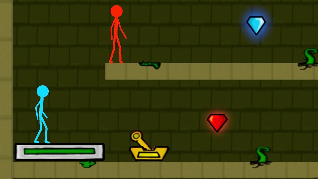 Watergirl and Fireboy , Stickman Animation