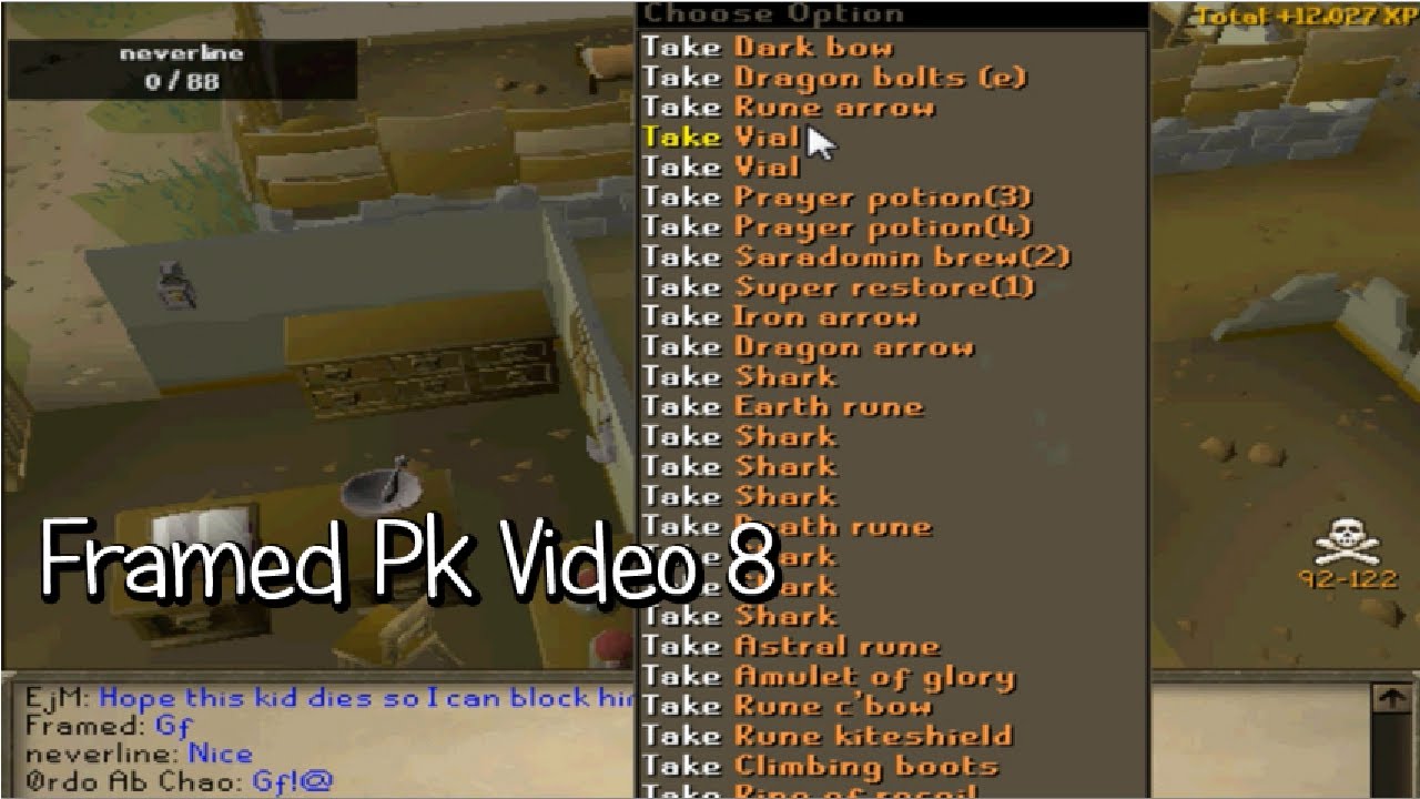 Framed PK Video 8 - Oldschool RuneScape