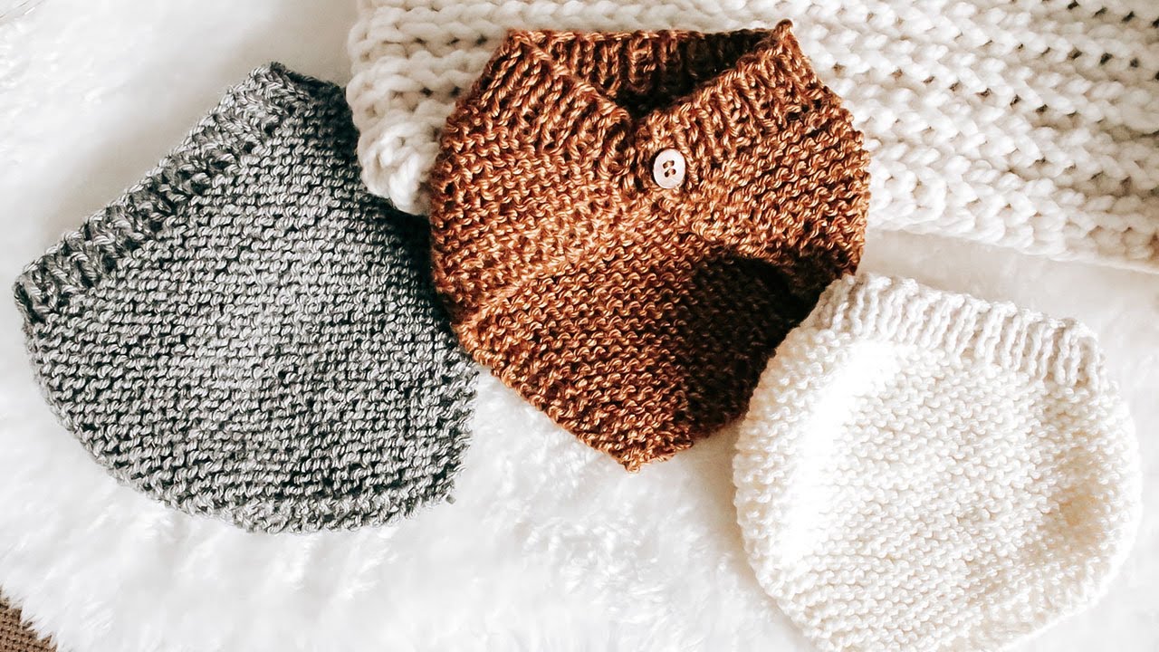 HOW TO KNIT A BANDANA BIB   CUTE AND EASY | CJ Design By Danii's Ways