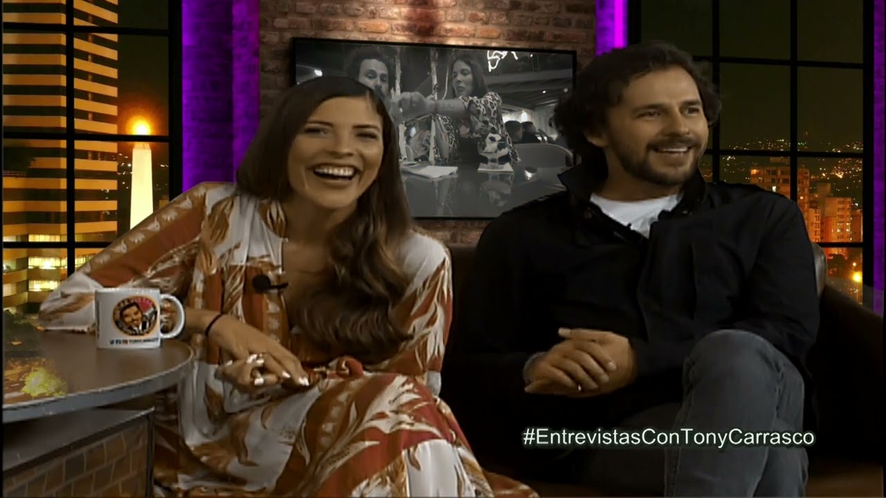 La Actriz Venezolana Vanessa Maradona y el Actor Colombiano Iván López con Tony Carrasco