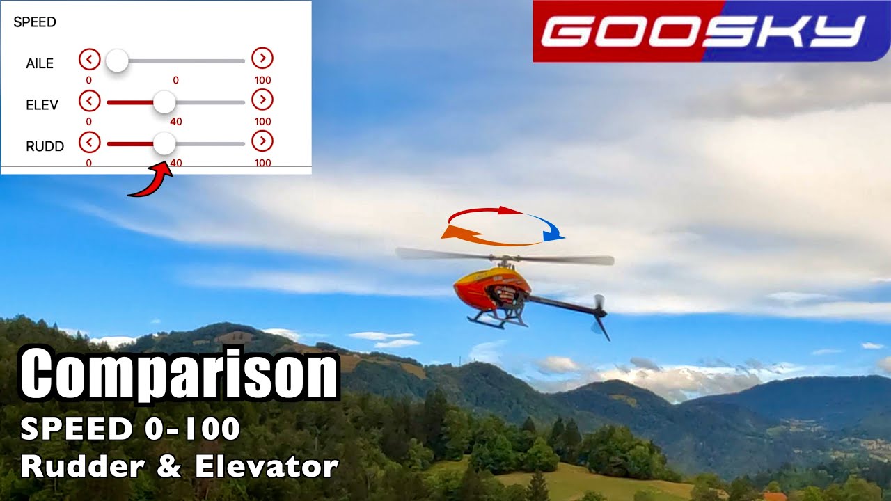 Goosky S2 Legend - SPEED 0-100% RUD/ELE - Flight Comparison 🇸🇮