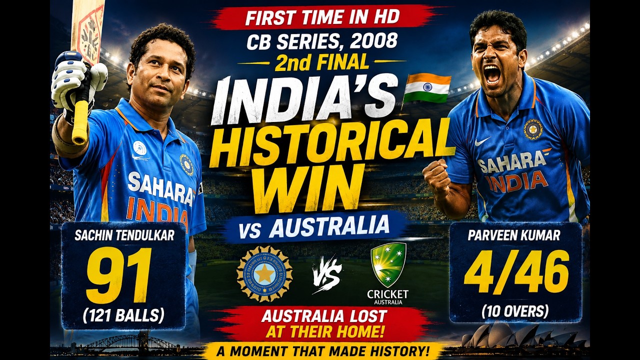 INDIA&rsquo;S HISTORIC WIN | Australia LOST at Home! 😱 | CB Series 2008 2nd Final  #indvsaus 