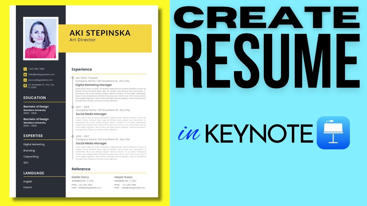 How to Create Resume in Apple Keynote