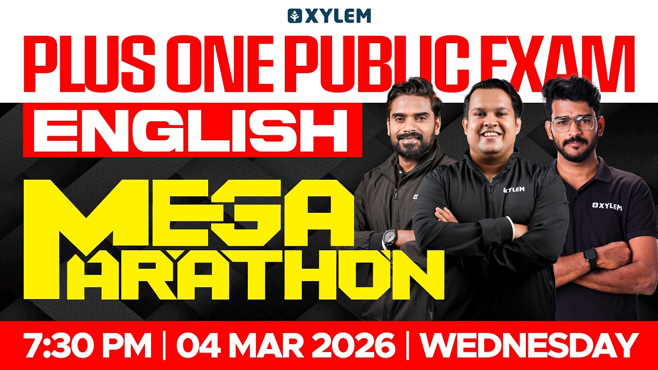 Plus One Public Exam English | Mega Marathon | Xylem Plus One