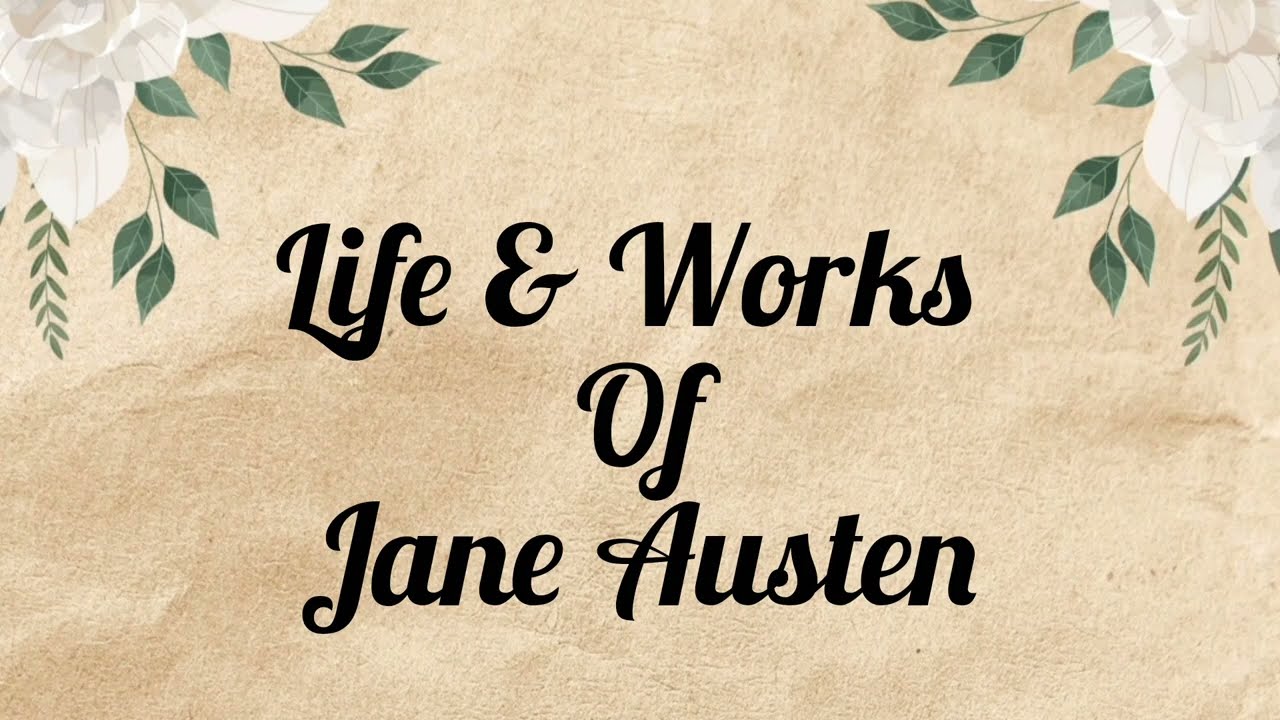 Jane Austen - Life and Works in tamil