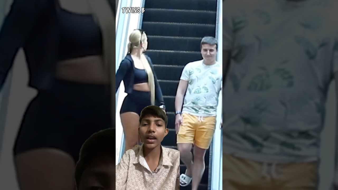 Double Twin Time Traveller Prank on Escalator🤣 