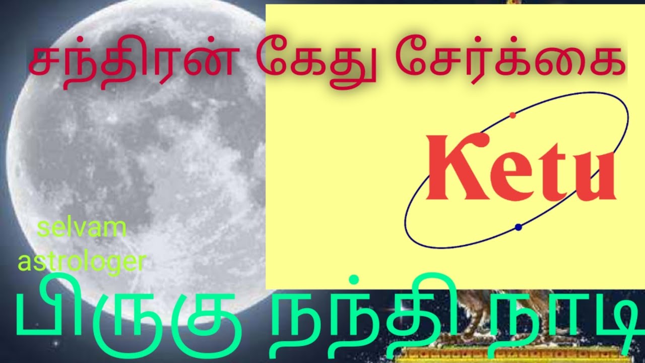 சந்திரன் கேது சேர்க்கை|chandran ketu serki palan|brughu Nandi Nadi|பிருகு நந்தி நாடி|Tamil astrology